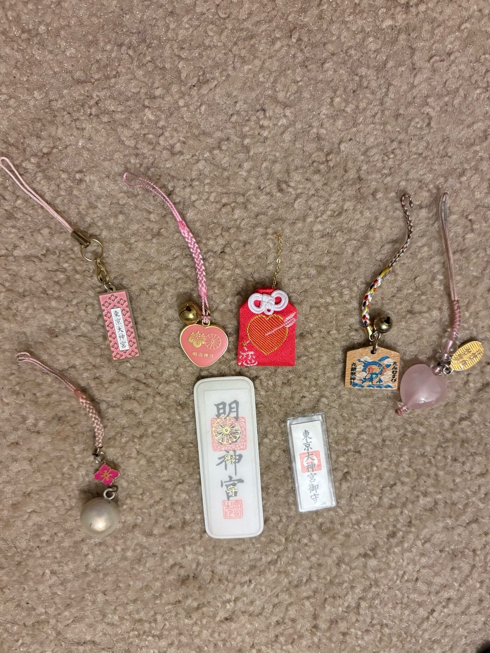 Japanese omamori charm bundle